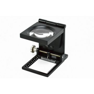 Fadenzähler mit Skala, Mikrometer, 6x-Vergr. und 2 LED