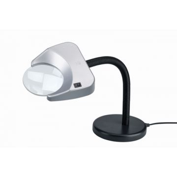 SCHWEIZER LED-Lupenleuchte Tech-Line mit Tischfuss, Linse Ø120mm / Lichtfarbe wählbar