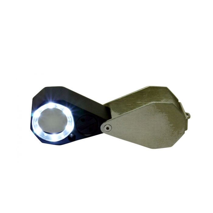 LED /UV Präzisions-Einschlaglupe Triplet Glaslinse, 10x, Ø 20,5
